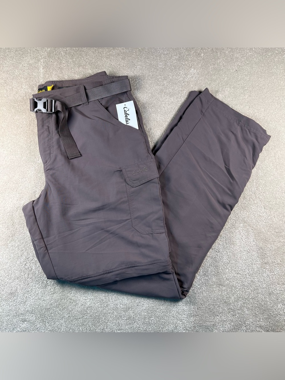 Cabelas Pants Cedar Crossing Grey Convertible Classic Fit Cargo NWT Men's 38x34